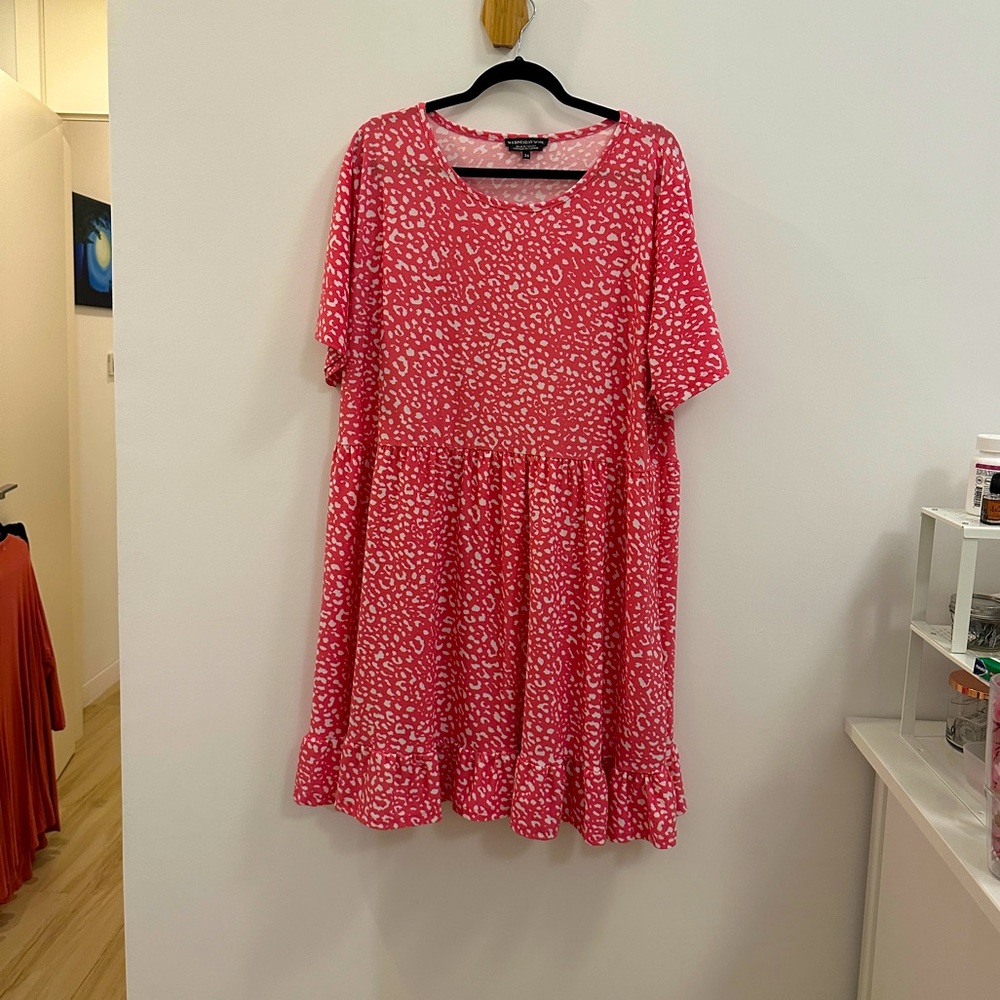 Pink Leopard Mini Dress
